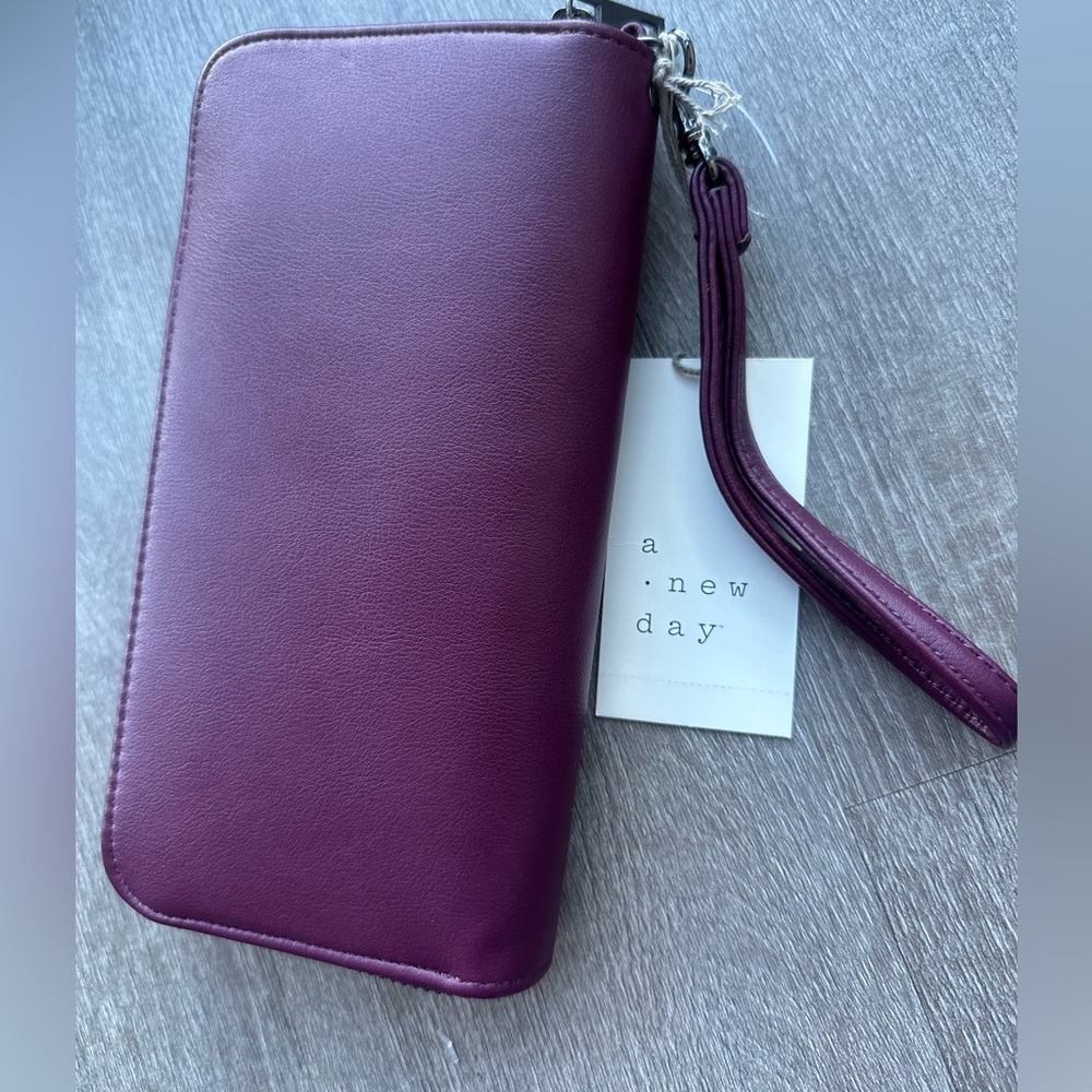 A New Day Plum Wristlet